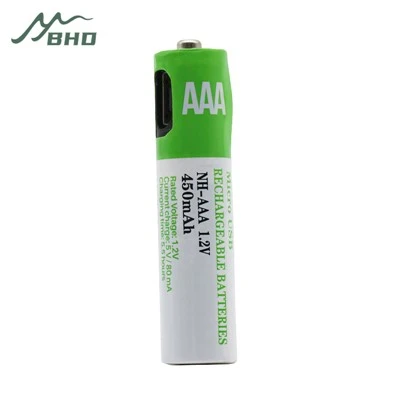 بطاريات Aa القابلة لإعادة الشحن بمنفذ USB C